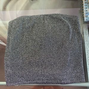 Sparkly black tube top